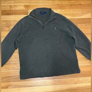 Polo Ralph Lauren Estate Rib Quarter Zip Sweater XL Green